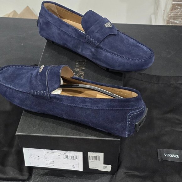 $775- Versace Driver Crosta Slip-On Loafers- Size 45/12 (RARE) main image 4